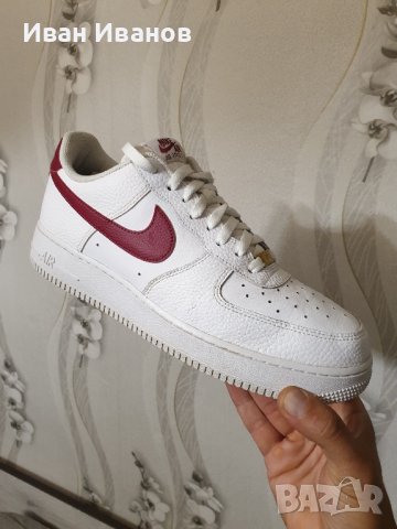 оригинални маратонки Nike Air Force 1 '07 White Team Red  AF1  номер 44,5-45, снимка 8 - Маратонки - 41497844