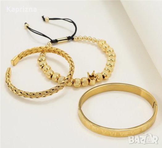 Луксозен сет гривни unisex , снимка 3 - Гривни - 41842551
