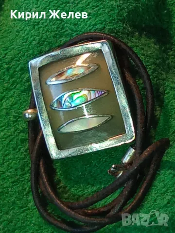 СТАРО КОЛИЕ УНИКАТ КОСТ с РЪЧНО ИНКРУСТИРАН КРАЛСКИ СЕДЕФ в МЕЛХИОРЕН ОБКОВ ЧАСТ от КОМПЛЕКТ 50120, снимка 17 - Антикварни и старинни предмети - 49885936