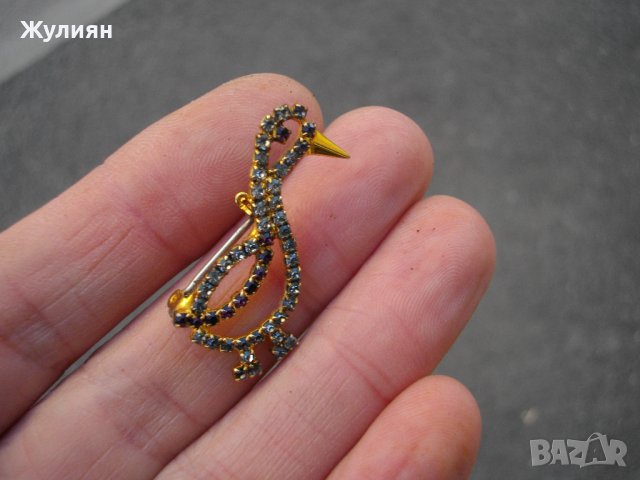 СТАРА ПОЗЛАТЕНА БРОШКА, снимка 2 - Антикварни и старинни предмети - 44199162