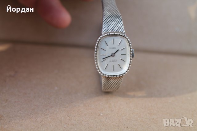 Дамски сребърен часовник ''Receda'' 17 камъка