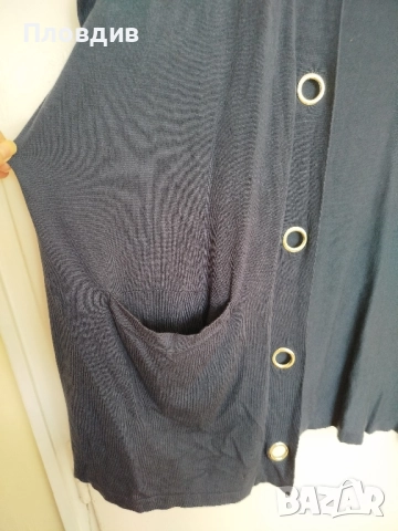 Тъмносиня жилетка хл размер , снимка 3 - Жилетки - 52287655