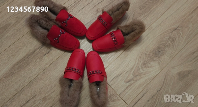 Мокасинис с естествен косъм , снимка 2 - Дамски ежедневни обувки - 52374941