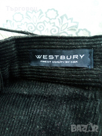 Westbury-черен-кадифен-панталон, снимка 2 - Панталони - 36355884