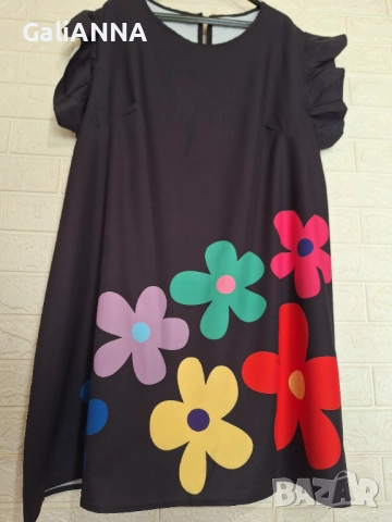 СТРАХОТНА РОКЛЯ/ТУНИКА ЕФЕКТЕН ДЕСЕН 3XL-4XL, снимка 6 - Рокли - 51637035