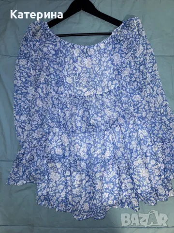 Дамска нежна рокля в синьо, снимка 4 - Рокли - 49607708