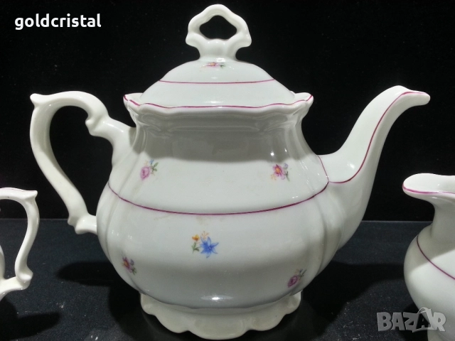 Стар български порцелан чайник заханица латиера , снимка 5 - Антикварни и старинни предмети - 51887719