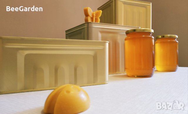   Български пчелен мед *Букет от аромати* + ръчно изработено бурканче с капаче от чист пчелен восък, снимка 10 - Пчелни продукти - 39792019