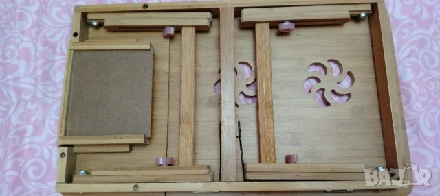 бамбукова масичка за лап топ , снимка 3 - Маси - 50911023