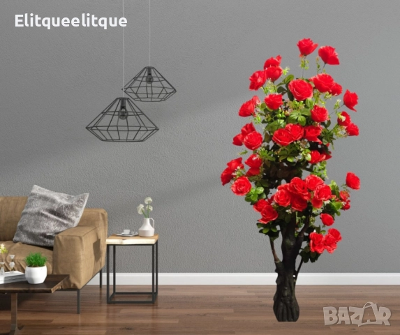Изкуствено дръвче с червени рози ,1.70 м