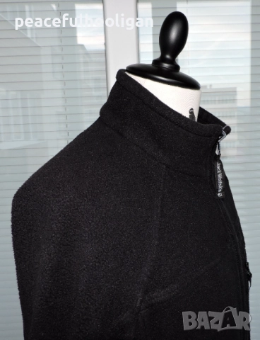 Jack Wolfskin Nanuk -мъжко черно поларено горнище за туризъм и планина с цип размер XL , снимка 3 - Якета - 52430456