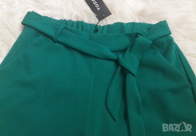 Зелени къси панталонки с коланче , снимка 3 - Панталони - 41548538