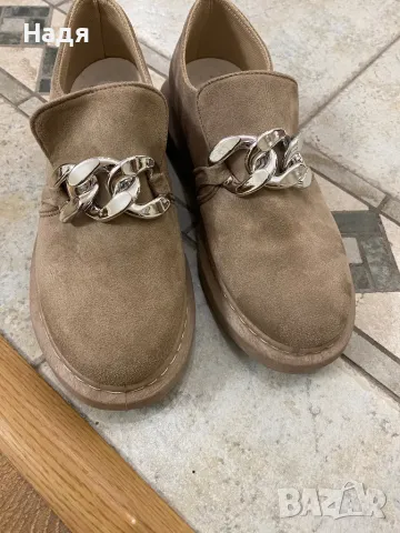 Дамски обувки- номер 38,естествен велур, снимка 4 - Дамски елегантни обувки - 48082125