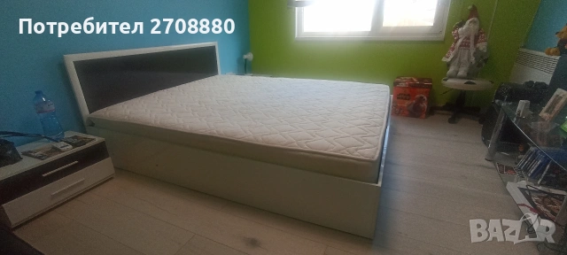 Спалня със матрак и механизъм за повдигане., снимка 2 - Спални и легла - 53657809