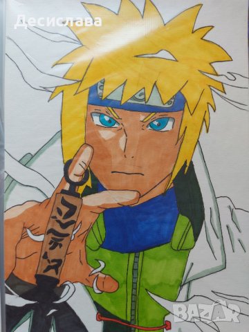 Рисунка аниме Наруто Минато Minato Naruto anime, снимка 1 - Картини - 41842505