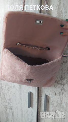 Розова пух чантичка , снимка 3 - Чанти - 39403345