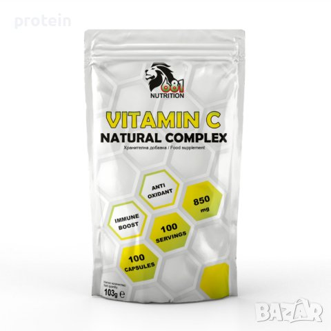 681 NUTRITION VITAMIN C NATURAL COMPLEX 100 caps , снимка 1 - Хранителни добавки - 41377001