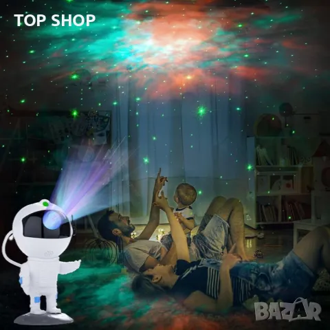 Астронавт нощна лампа за деца, звезден проектор, снимка 5 - Детски нощни лампи - 49520200