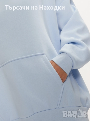 $91 Унисекс суичър Under Armour UA Icon Fleece Ultra 2XL Oversized Hoodie светло син blue, снимка 6 - Суичъри - 52113431