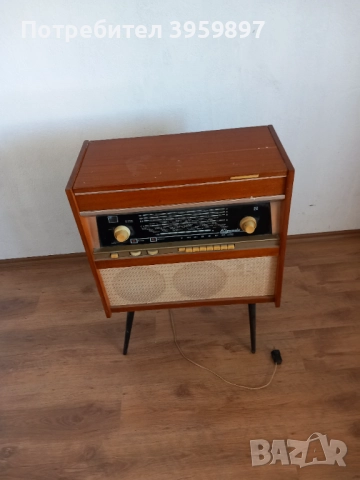 Ретро радио-грамофон, снимка 2 - Антикварни и старинни предмети - 52266665