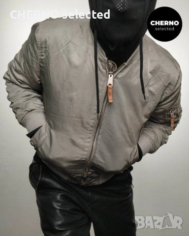 Мъжко бомбър яке ALPHA INDUSTRIES MA-1 Flight Bomber Jacket – размер XL•L – отлично състояние, снимка 4 - Якета - 52977206