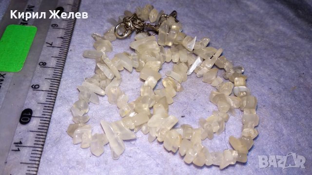 КРАСИВО ГЕРДАНЧЕ от НАТУРАЛНИ ПОЛУСКЪПОЦЕННИ КАМЪЧЕТА МЛЕЧЕН КВАРЦ КРИСТАЛ 31179, снимка 5 - Колиета, медальони, синджири - 39086561