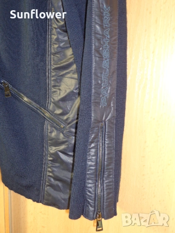 Paul & Shark Yachting тъмносин вълнен жилетка/яке с цип, размер M  , снимка 9 - Жилетки - 53852803