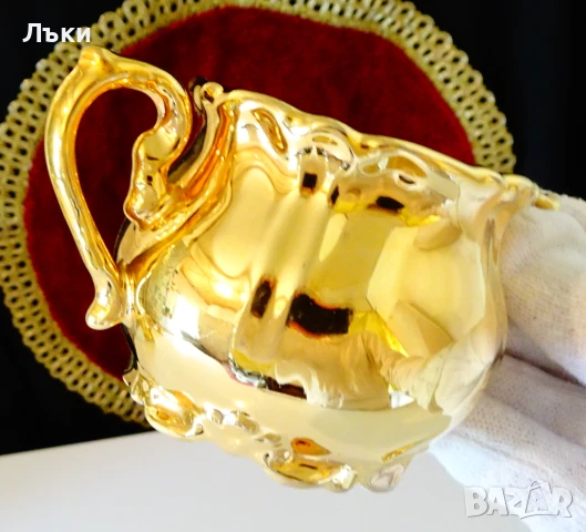 Сервиз за кафе баварски порцелан,чисто злато,барок. , снимка 9 - Антикварни и старинни предмети - 51181257