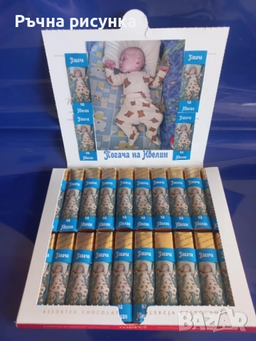 Кутия с бонбони за годишнина"Честита годишнина" или сватба ,етикет с ваша снимка, снимка 14 - Декорация за дома - 34610051