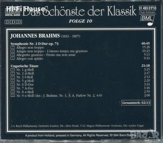 Johannes Brahms-Symponie 2, снимка 2 - CD дискове - 34575986