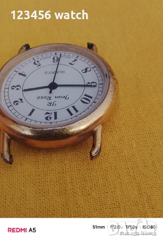 Позлатан швейцарски часовник, снимка 4 - Мъжки - 53591913