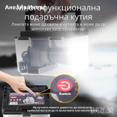 Челник за глава с интелигентно управление с движение и LED дисплей , снимка 4 - Други стоки за дома - 51338422