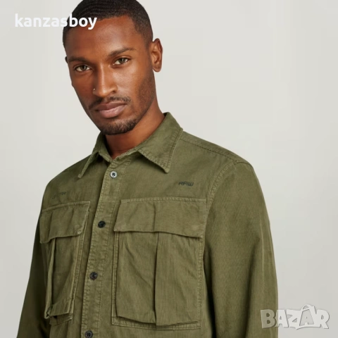 g-star submarine regular shirt - мъжка джинсова риза ХЛ, снимка 2 - Ризи - 53621753