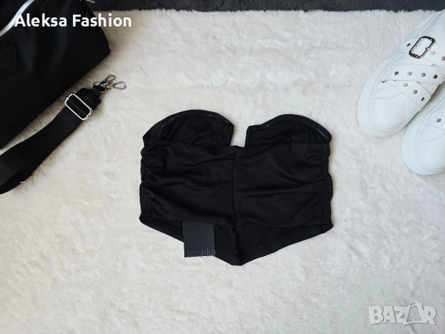 Bershka дамски къс топ, снимка 8 - Корсети, бюстиета, топове - 43330413