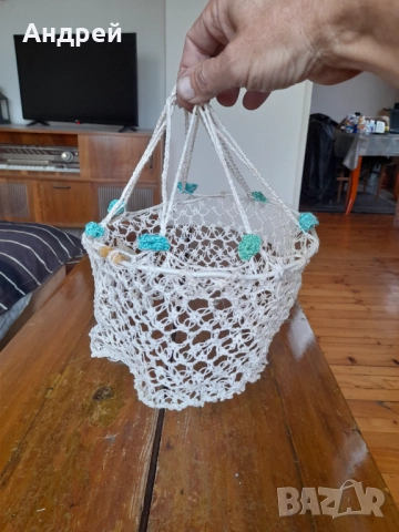 Стар плетен полилей, снимка 2 - Други ценни предмети - 52297799