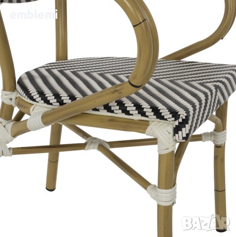 Стол трапезен градински HM5861.01 BAMBOO LOOK Черен, снимка 9 - Столове - 44275372