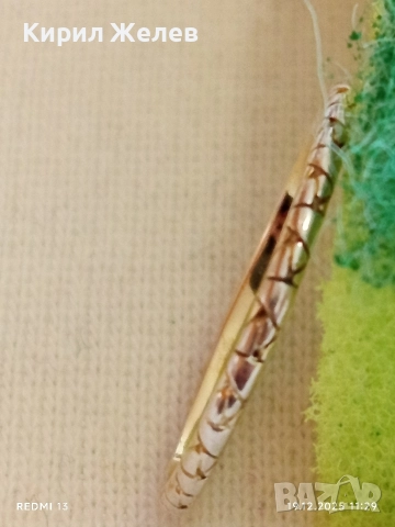 Сребърен пръстен красива орнаментика позлата ювелирна изработка 42571, снимка 7 - Пръстени - 52845991