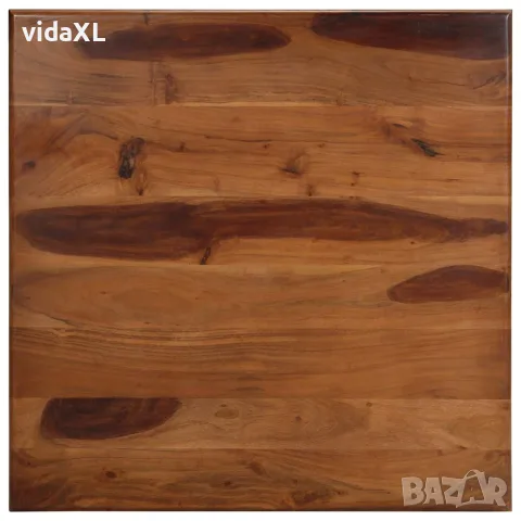 vidaXL Трапезна маса 80x80x77 cm масивна дървесина акация, снимка 3 - Маси - 56147551