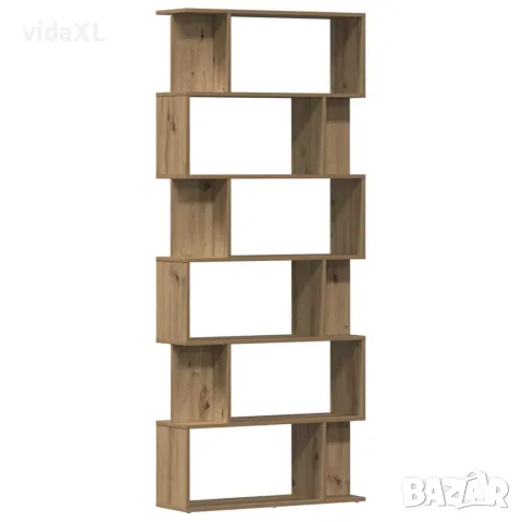 vidaXL Библиотека, дъб артизан, 80x24x192 см, инженерно дърво, снимка 1 - Етажерки - 56148266