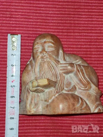 Стара китайска мраморна статуетка. , снимка 10 - Колекции - 49749509