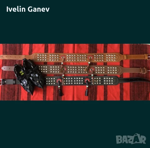 Кожен колан за народна носия естествена тележка кожа 140см