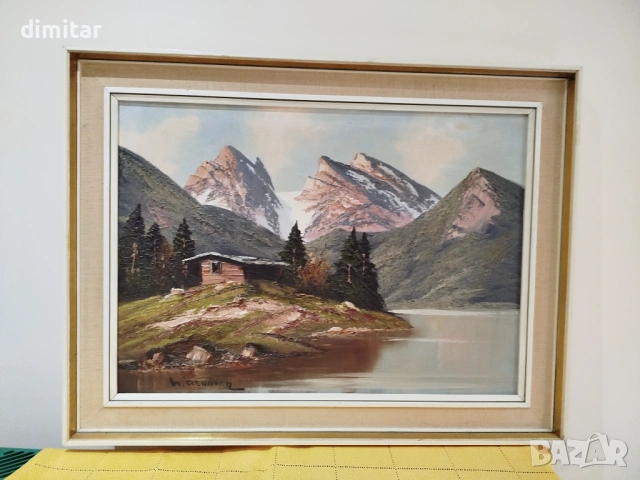 Планински пейзаж картина масло върху платно , снимка 7 - Картини - 53874215