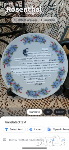 Декоративна чиния с незабравки и послание, снимка 5 - Декорация за дома - 36277531