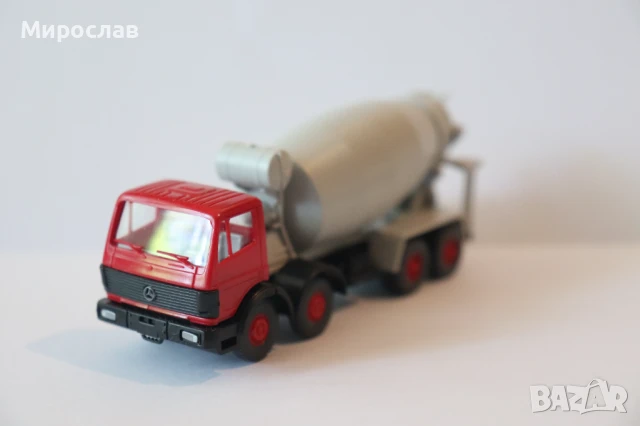 WIKING? H0 1/87 MERCEDES БЕТОНОВОЗ МИКСЕР МОДЕЛ КАМИОН, снимка 3 - Колекции - 50577380