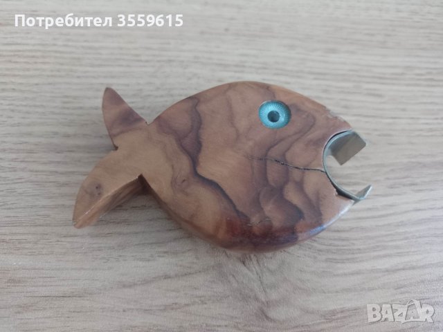 дървен сувенир Риба от Португалия, снимка 2 - Декорация за дома - 40571383