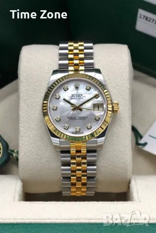 Rolex Datejust 31mm Steel Black Dial Diamond Jubilee Дамски Различни Варианти, снимка 13 - Дамски - 48183045