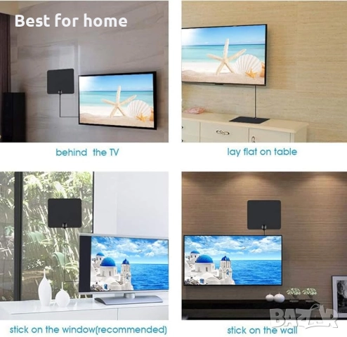 Вътрешна цифрова телевизионна антена HDTV, USB 5V/50mA 25dBi,4K HD, снимка 4 - Приемници и антени - 52800843