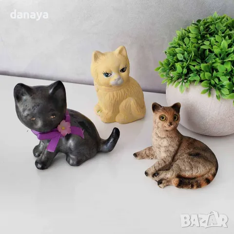 5559 Винтидж колекция 3 котки фигурки, 3 броя, снимка 3 - Декорация за дома - 48415702