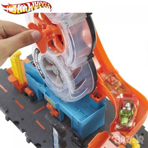 Hot Wheels City Модерен градски център за гуми HDP02, снимка 4 - Коли, камиони, мотори, писти - 39754939