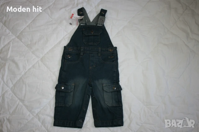 NKD - нов /с етикет/ дънков гащеризон за момче, размер 6-9 м.